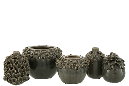 Ghiveci, Ceramica, Gri, 21.5x21.5x16.5 [2]