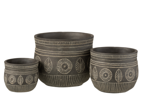 Ghiveci, Ceramica, Gri, 23.5x23.5x19 [1]