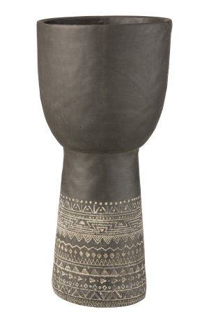 SALE % - Ghiveci, Ceramica, Gri, 23x23x50