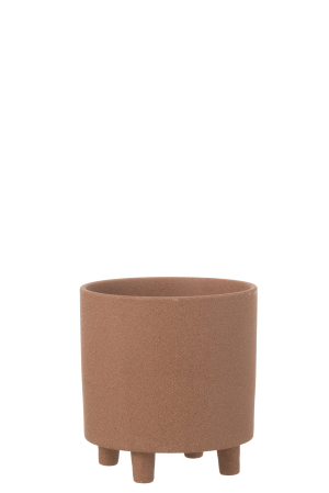 Ghivece si suporturi de flori - Ghiveci, Ceramica, Maro, 20.5x20.5x21