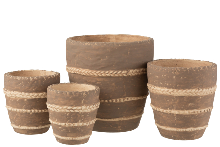 Ghiveci, Ceramica, Maro, 23.5x23.5x24 [1]