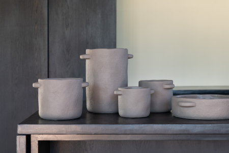 SALE % - Ghiveci, Ceramica, Maro, 24.5x19x17