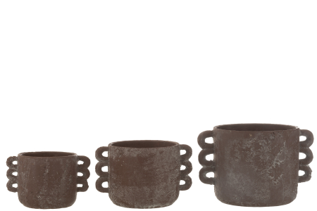 Ghiveci, Ceramica, Maro, 30x22x19 [2]