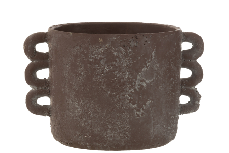 SALE % - Ghiveci, Ceramica, Maro, 30x22x19