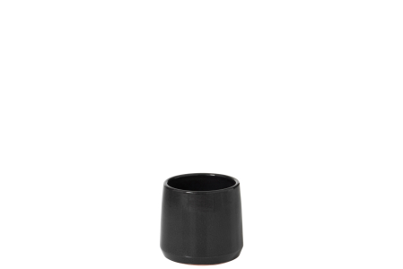 Ghivece si suporturi de flori - Ghiveci, Ceramica, Negru, 12.5x12.5x13.5