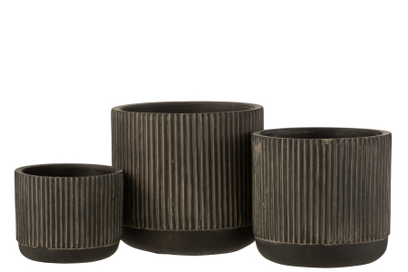 Ghiveci, Ceramica, Negru, 14x14x13 [1]