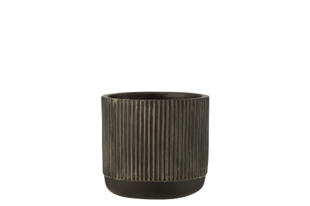 Ghivece si suporturi de flori - Ghiveci, Ceramica, Negru, 14x14x13