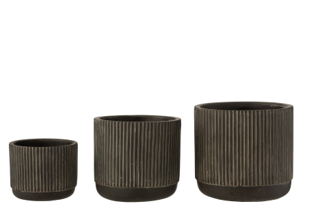 Ghiveci, Ceramica, Negru, 16x16x14 [2]