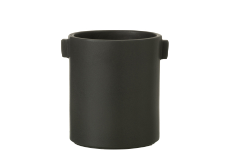 SALE % - Ghiveci, Ceramica, Negru, 17x14x16