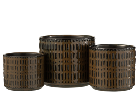 Ghiveci, Ceramica, Negru, 17x17x15 [1]