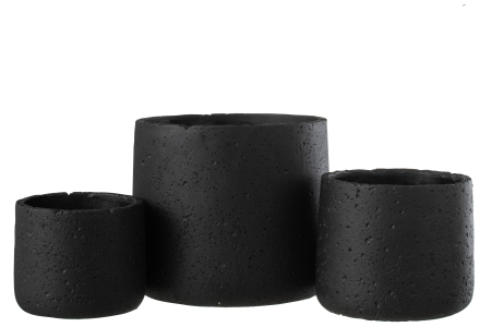 Ghiveci, Ceramica, Negru, 19x19x17 [2]