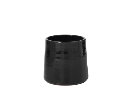VAZE SI GHIVECE - Ghiveci, Ceramica, Negru, 24.5x24.5x22 cm