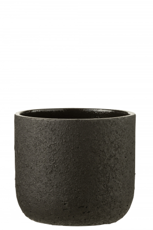 Ghivece si suporturi de flori - Ghiveci, Ceramica, Negru, 25x25x23