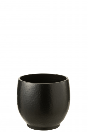 IN STOC - Ghiveci, Ceramica, Negru, 26x26x27