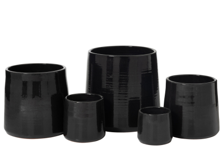 Ghiveci, Ceramica, Negru, 35x35x31.5 [1]