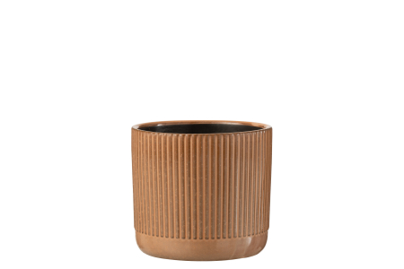 SALE % - Ghiveci, Ceramica, Portocaliu, 14x14x12.5