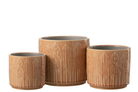 Ghiveci, Ceramica, Portocaliu, 17x17x15 [2]