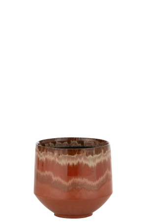 SALE % - Ghiveci, Ceramica, Rosu, 21x21x20.05