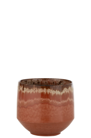 SALE % - Ghiveci, Ceramica, Rosu, 24.5x24.5x23.5