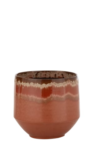 SALE % - Ghiveci, Ceramica, Rosu, 27x27x28