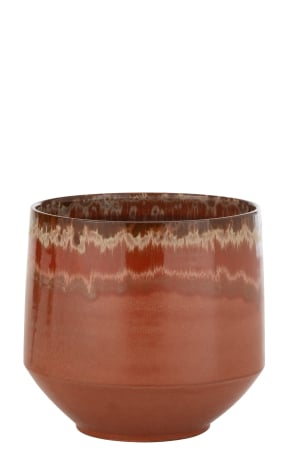 SALE % - Ghiveci, Ceramica, Rosu, 32.5x32.5x32