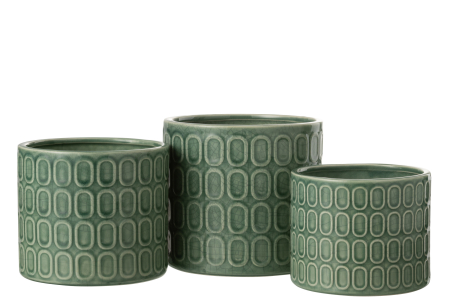 Ghiveci, Ceramica, Verde, 17x17x15.3 [2]