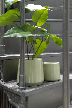 Ghiveci, Ceramica, Verde, 18x18x17 [2]