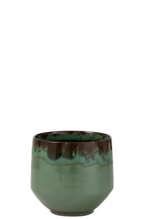 SALE % - Ghiveci, Ceramica, Verde, 26.5x26.5x27