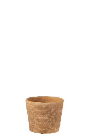 Ghivece si suporturi de flori - Ghiveci, Ciment, Natural, 12.5x12.5x10