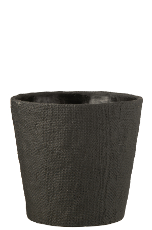 SALE % - Ghiveci, Ciment, Negru, 25.5x25.5x23.5