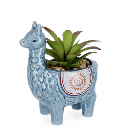 Ghivece si suporturi de flori - Ghiveci de plante, albastru, alpaca H16