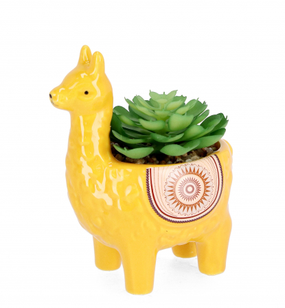 SALE % - Ghiveci de plante, galben, alpaca H16
