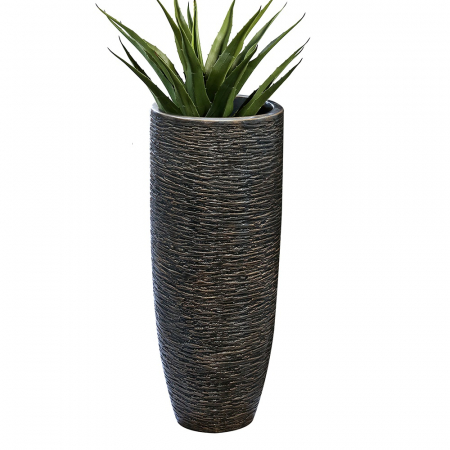 SALE % - Ghiveci Giant, rasina/fibra de sticla, bronz, 90x36 cm