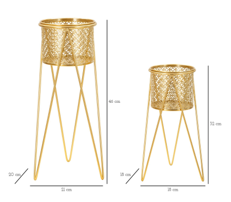 Ghiveci Glod, set 2, cm 21x20x46-18x18x32  [5]