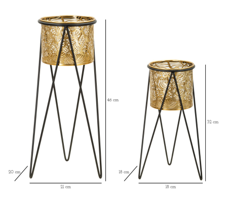 Ghiveci Glod, set 2, cm 21x20x46-18x18x32  [5]
