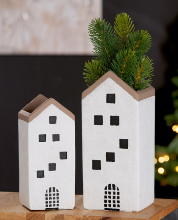 Ghivece si suporturi de flori - Ghiveci, HOUSE, ciment, 10.3X10.3X23.5 cm