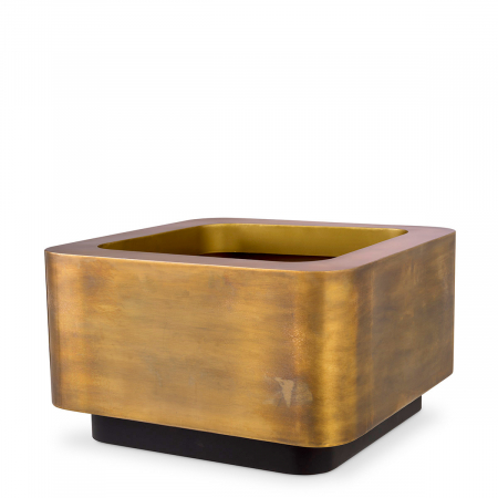 VAZE SI GHIVECE - Ghiveci, Jasper pătrată XS, finisaj din alamă cu aspect vintage 60 x 60 x H. 35 cmL. 60 | W. 60 | H. 35.5 (CM)