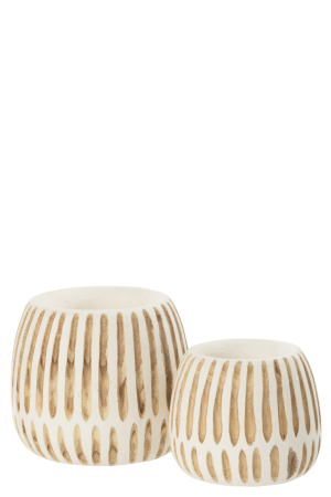 Ghiveci, Lemn, Alb , 20x20x17 [1]