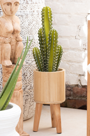 Ghiveci, Lemn, Natural, 27x27x49 [5]