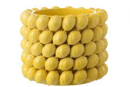 VAZE SI GHIVECE - Ghiveci, Limes, Ceramic, Galben, XL, L 36.5| W 36.5| H 29 cm