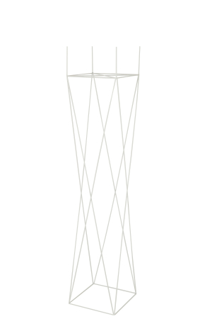 Ghiveci, Metal, Alb, 30x30x145 [1]