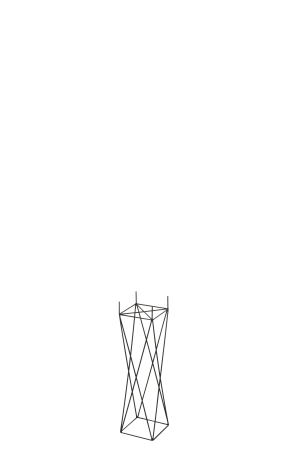 SALE % - Ghiveci, Metal, Negru, 15x15x55