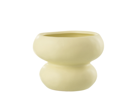 SALE % - Ghiveci, Portelan, Galben, 19.5x19.5x14.7