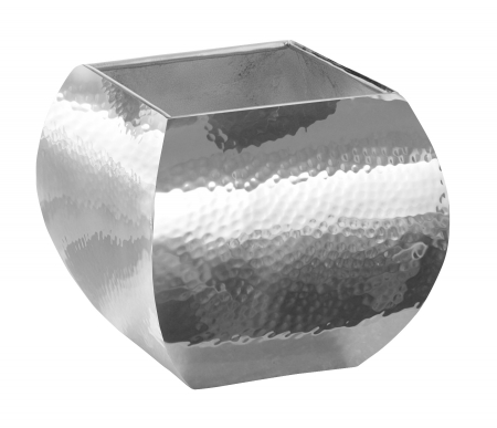 Ghivece si suporturi de flori pentru exterior - Ghiveci SQUARE, inox, 14x14x12 cm