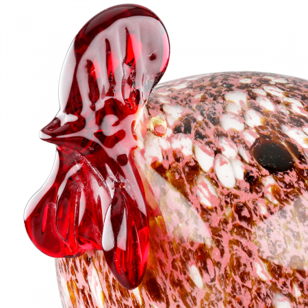 Glasart, Figurină, Găină, Hedwig, pătat, Sticlă, multicolor, PU 3, L. 9 cm, L. 13 cm, H. 12 cm [2]