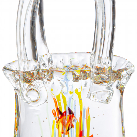 Glasart, Obiect de decor, Geanta de mana, Acvariu, Sticla, transparenta, PU 1, L. 8 cm, L. 14 cm, H. 30 cm [3]