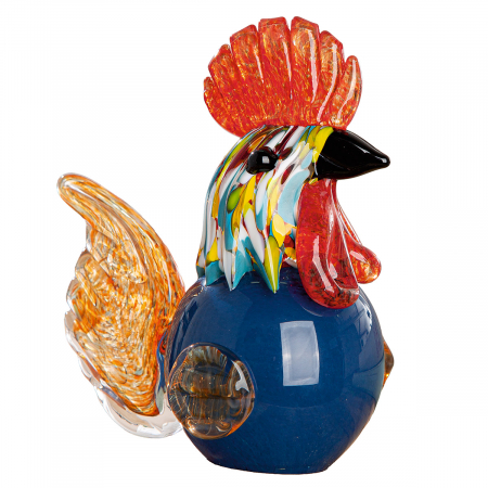 Arta sticlei - Glasart, Pui, Cordula, Sticla, multicolor, PU 2, L. 9 cm, L. 11,5 cm, H. 15 cm