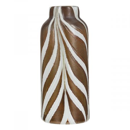 Glasart, Vasă, African, în dungi, Sticlă, maro, alb, PU 2, L. 9 cm, L. 9 cm, H. 22 cm VAZE SI GHIVECE - Glasart, Vasă, African, în dungi, Sticlă, maro, alb, PU 2, L. 9 cm, L. 9 cm, H. 22 cm