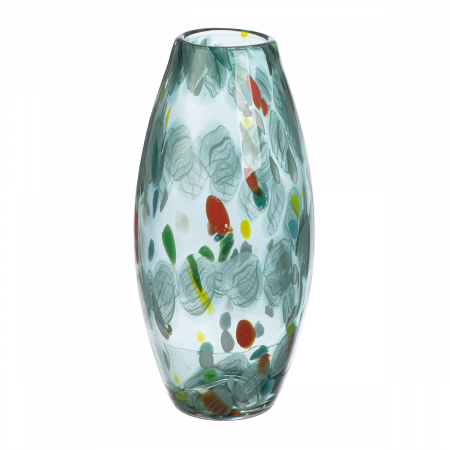 Arta sticlei - Glasart, Vasă, Fuego, pătat, Sticlă, verde, PU 2, L. 13 cm, L. 13 cm, H. 23,5 cm
