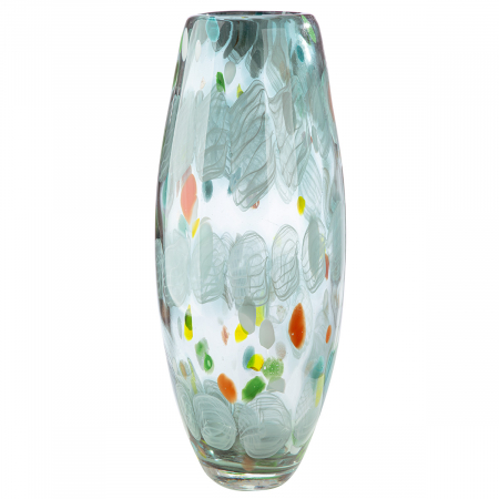 Arta sticlei - Glasart, Vaza, Fuego, patat, Sticla, verde, PU 2, L. 14,5 cm, L. 14,5 cm, H. 31 cm